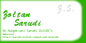 zoltan sarudi business card